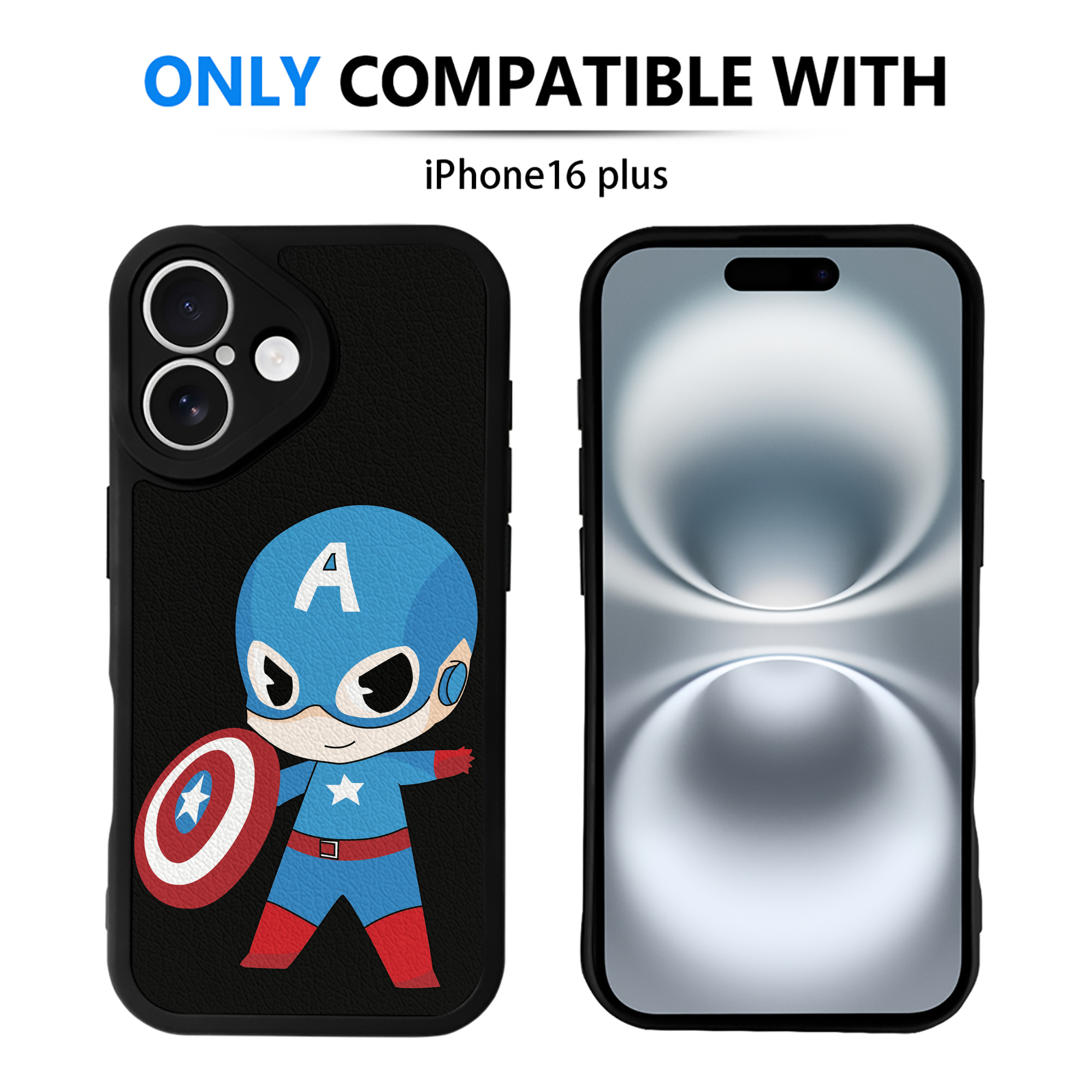 （画像用） アベンジャーズ The Avengers 【iPhone 16シリーズ対応】シリコンスマホケース（レザー調） 材質：シリコン